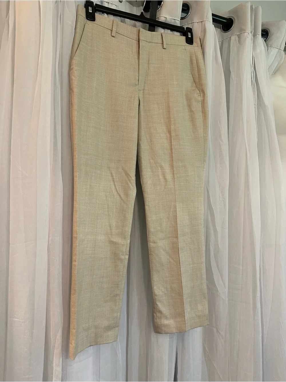 Express Men's Tailored Beige Dress Pants - Classic Slim Fit NWOT